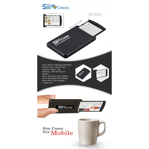 microSD Card Holder, SD Card Holder, SIM Card Holder, Secure